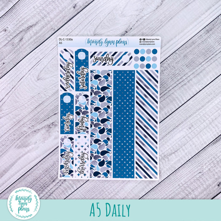 A5 Daily Kit || Teal and Silver || DL-C-1330