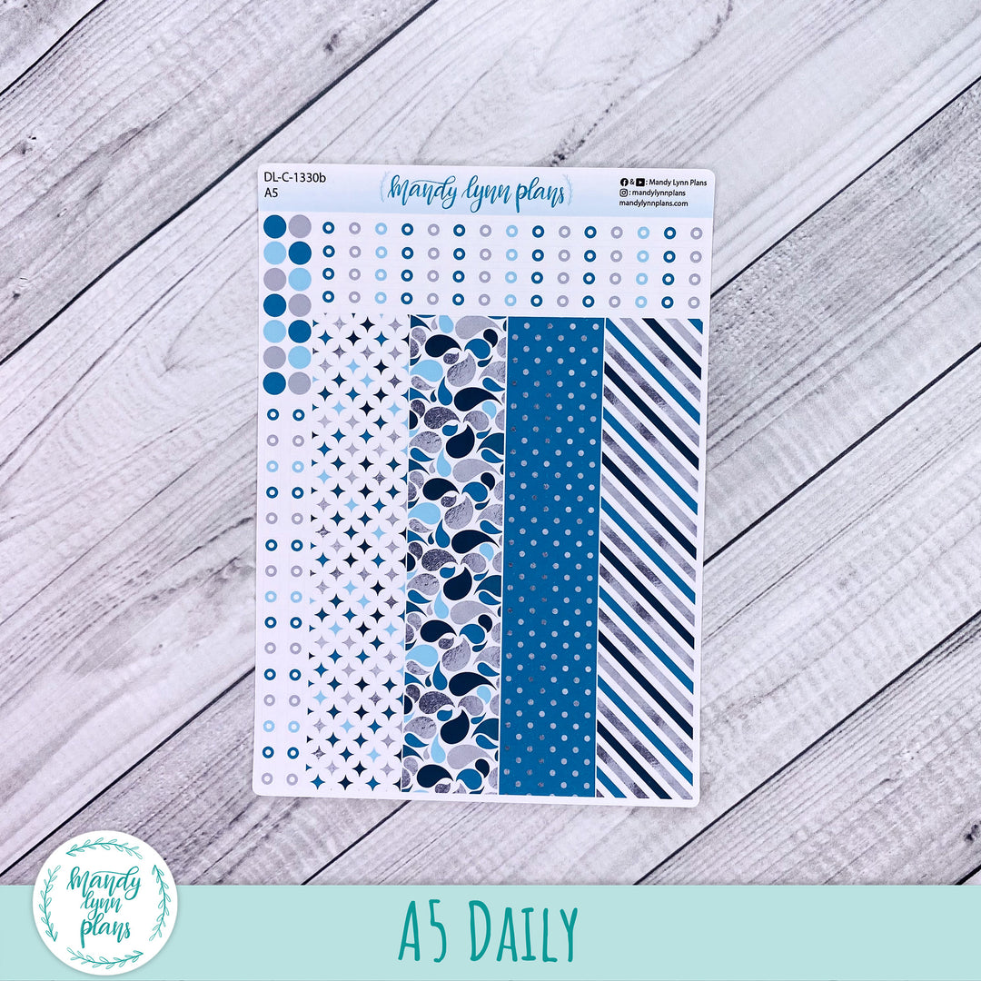A5 Daily Kit || Teal and Silver || DL-C-1330