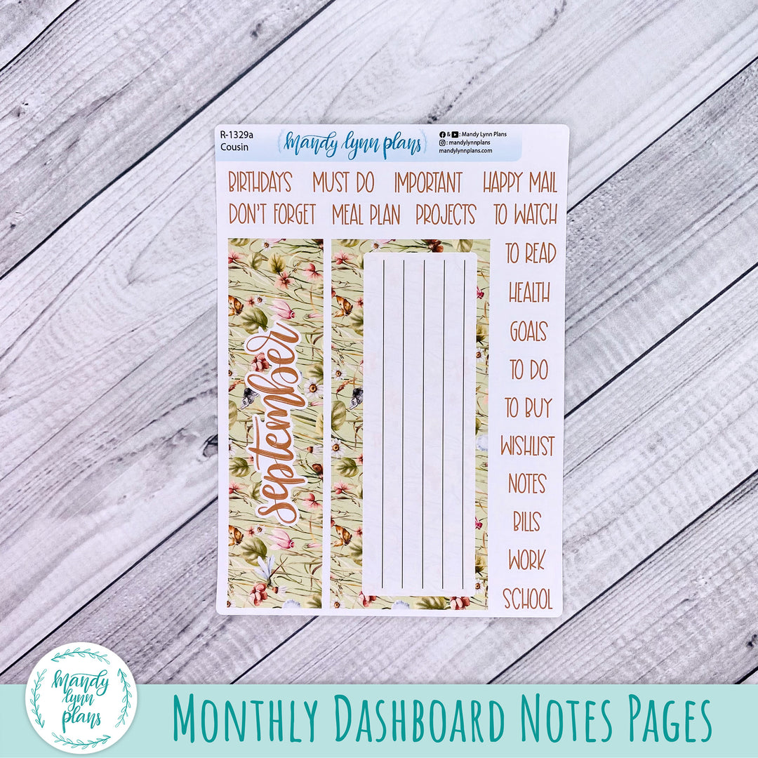 September Hobonichi Cousin Dashboard || Sweet September || R-1329