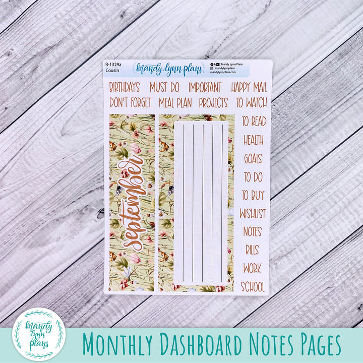 September Hobonichi Cousin Dashboard || Sweet September || R-1329