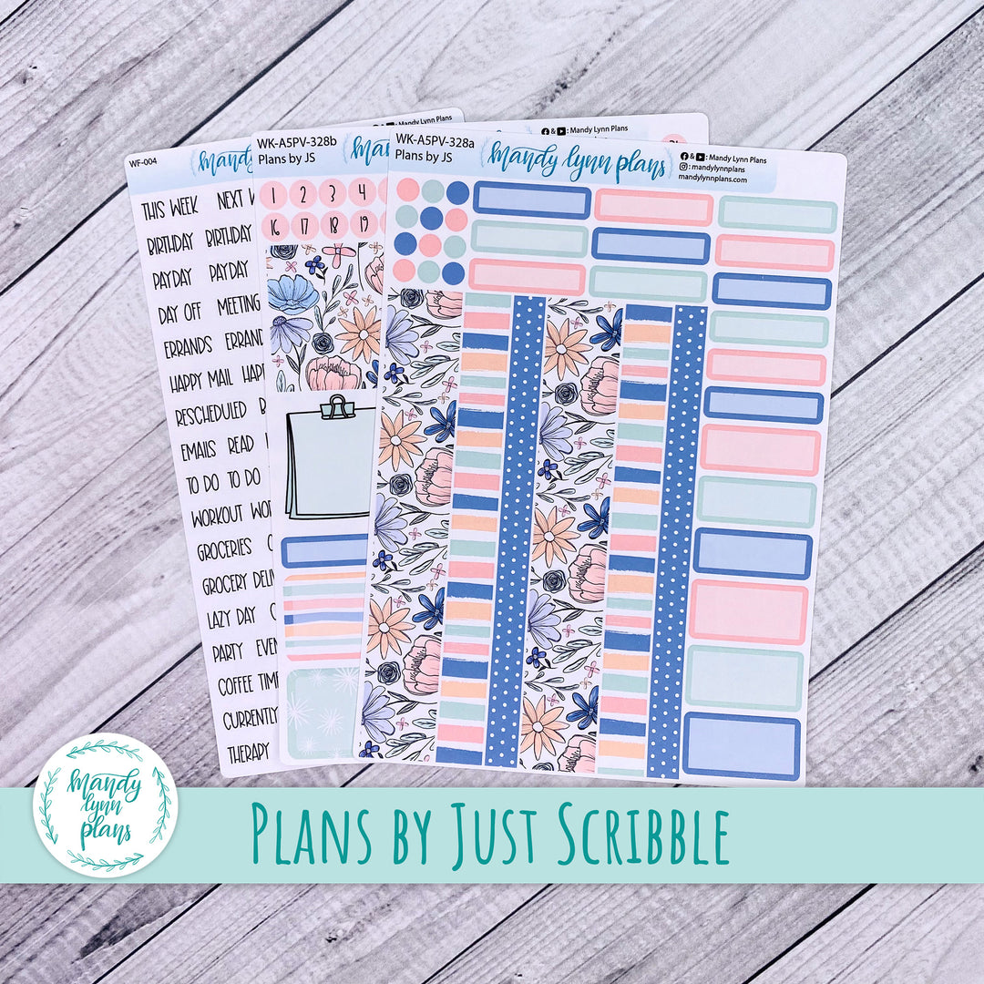 A5 Plans by Just Scribble Weekly Kit || Time to Bloom || 328