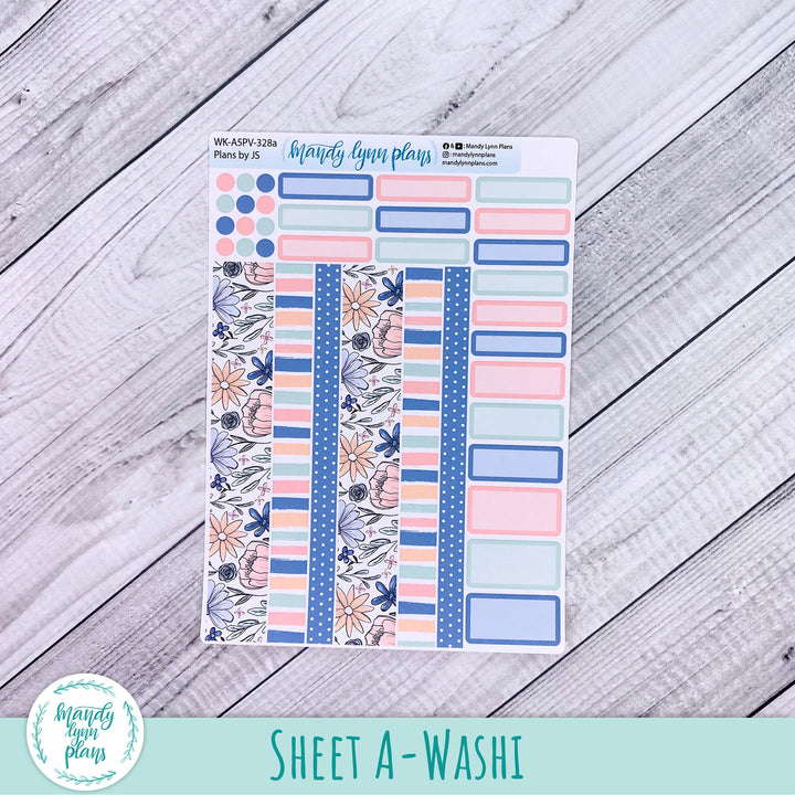 A5 Plans by Just Scribble Weekly Kit || Time to Bloom || 328