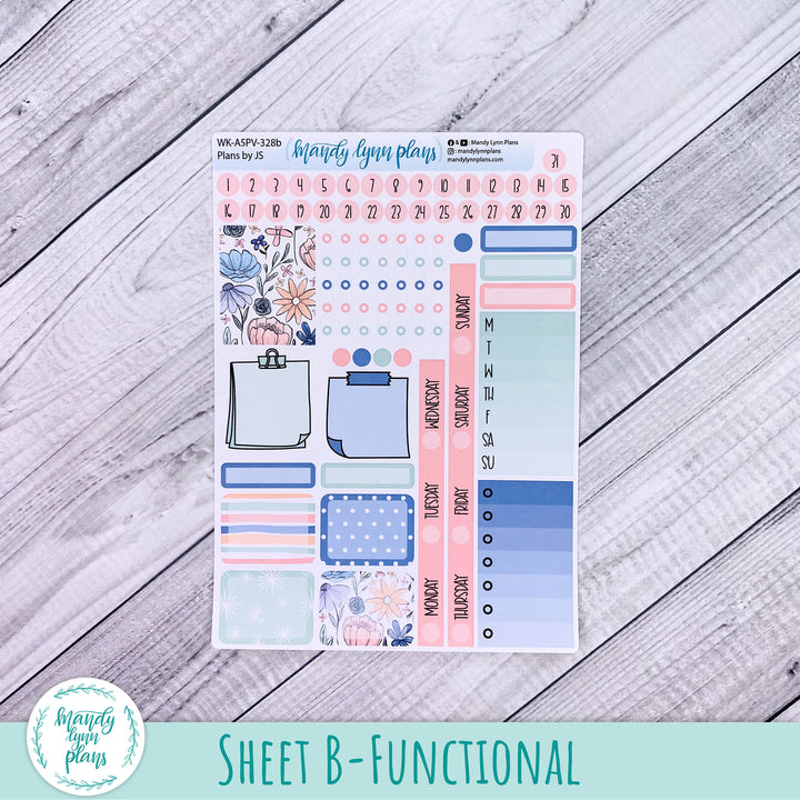 A5 Plans by Just Scribble Weekly Kit || Time to Bloom || 328