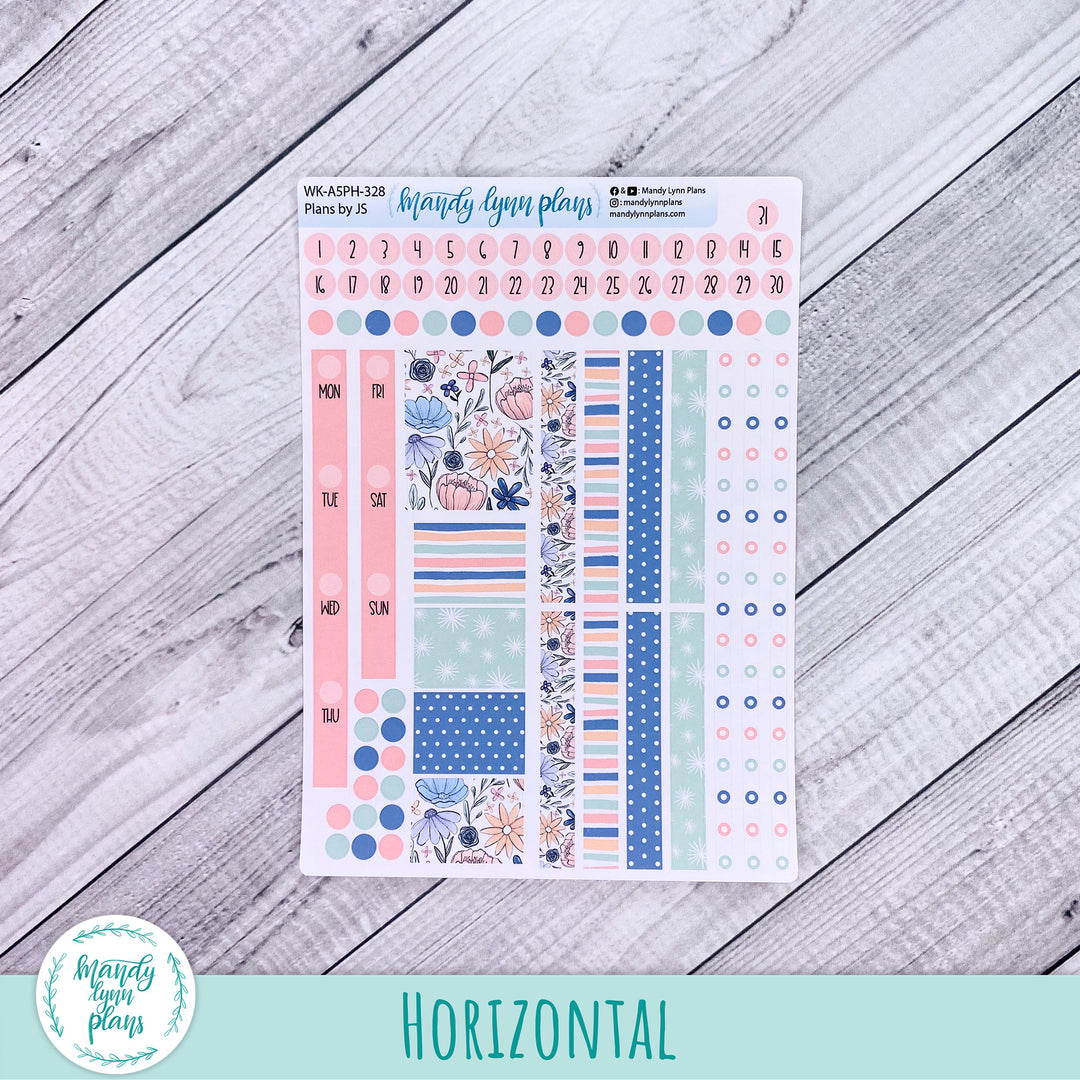 A5 Plans by Just Scribble Weekly Kit || Time to Bloom || 328
