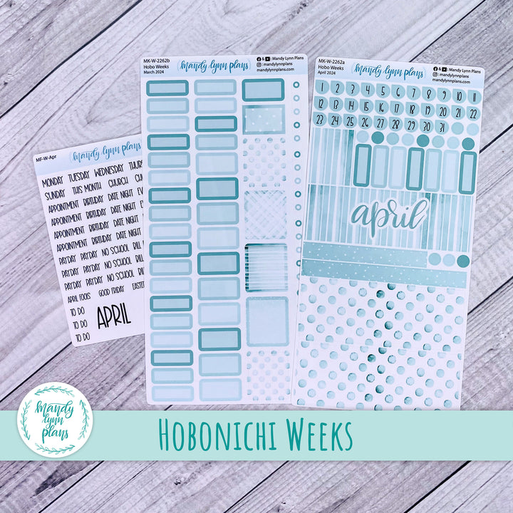 Hobonichi Weeks April 2024 Monthly Kit || Terrific Teal || MK-W-2262