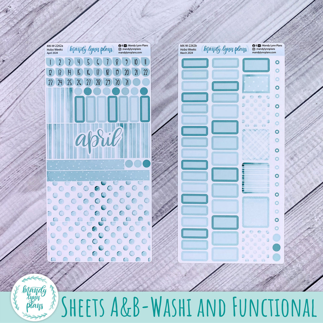 Hobonichi Weeks April 2024 Monthly Kit || Terrific Teal || MK-W-2262