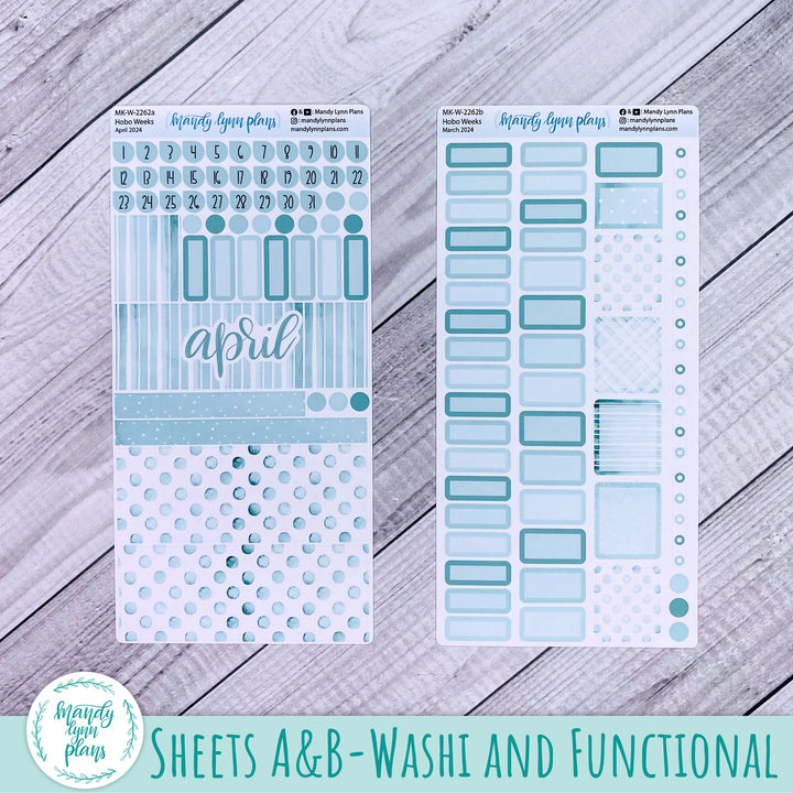 Hobonichi Weeks April 2024 Monthly Kit || Terrific Teal || MK-W-2262