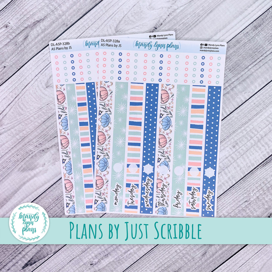 A5 Plans by Just Scribble Daily Kit || Time to Bloom || DL-A5P-328