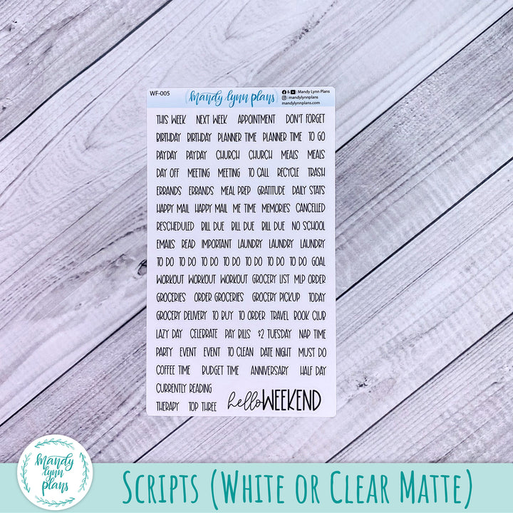 A5, B6, N1 & N2 Common Planner Weekly Kit || Terrific Teal || 262