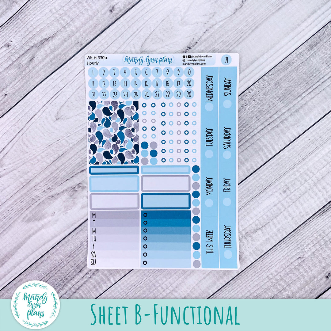 EC Hourly Weekly Kit || Teal and Silver || WK-H-330