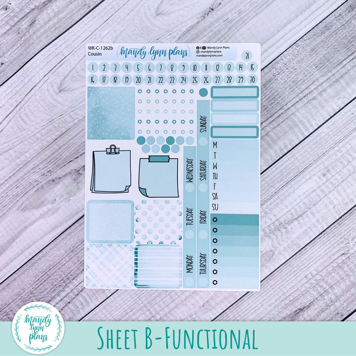 Hobonichi Cousin Weekly Kit || Terrific Teal || WK-C-1262