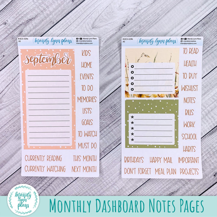 September EC A5 Dashboard Kit || Sweet September || R-EC5-329