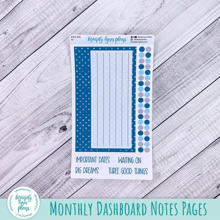 September EC A5 Dashboard Kit || Teal and Silver || R-EC5-330