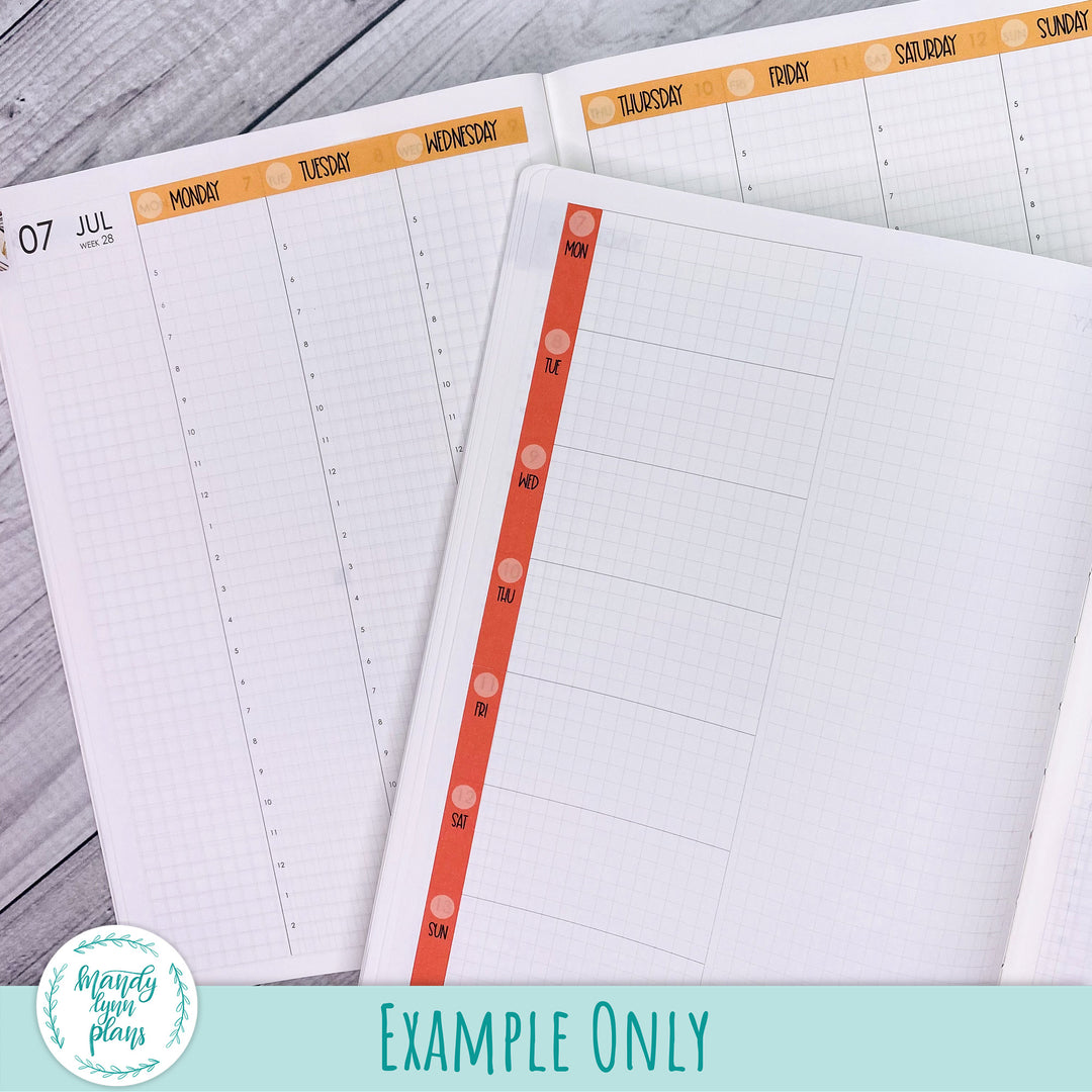 Horizontal and Vertical Plans by Just Scribble Weekly Date Cover Strips