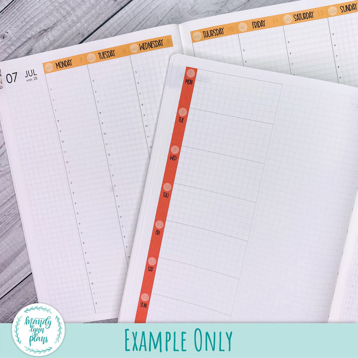 Horizontal and Vertical Plans by Just Scribble Weekly Date Cover Strips