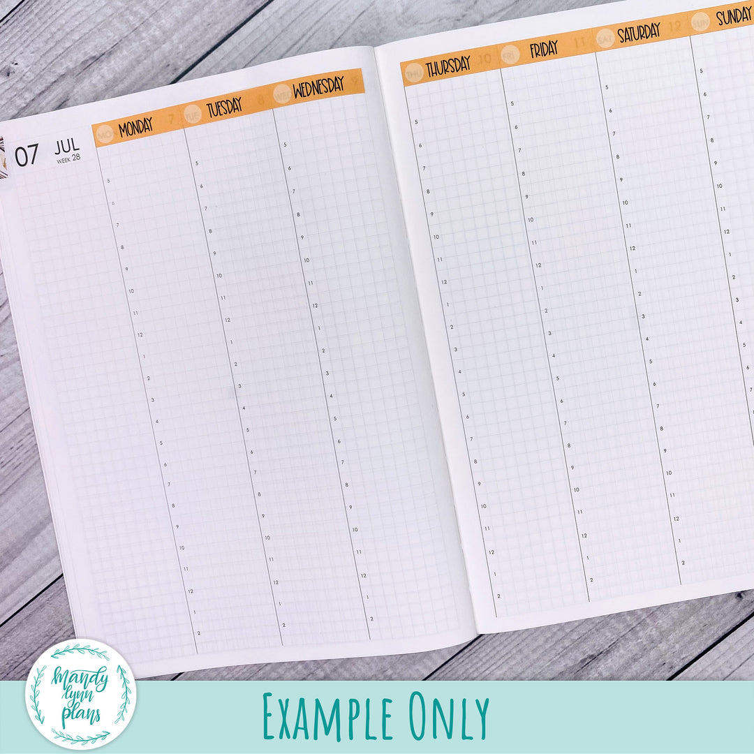 Horizontal and Vertical Plans by Just Scribble Weekly Date Cover Strips