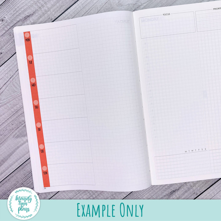 Horizontal and Vertical Plans by Just Scribble Weekly Date Cover Strips