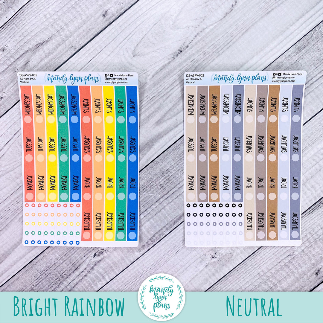 Horizontal and Vertical Plans by Just Scribble Weekly Date Cover Strips