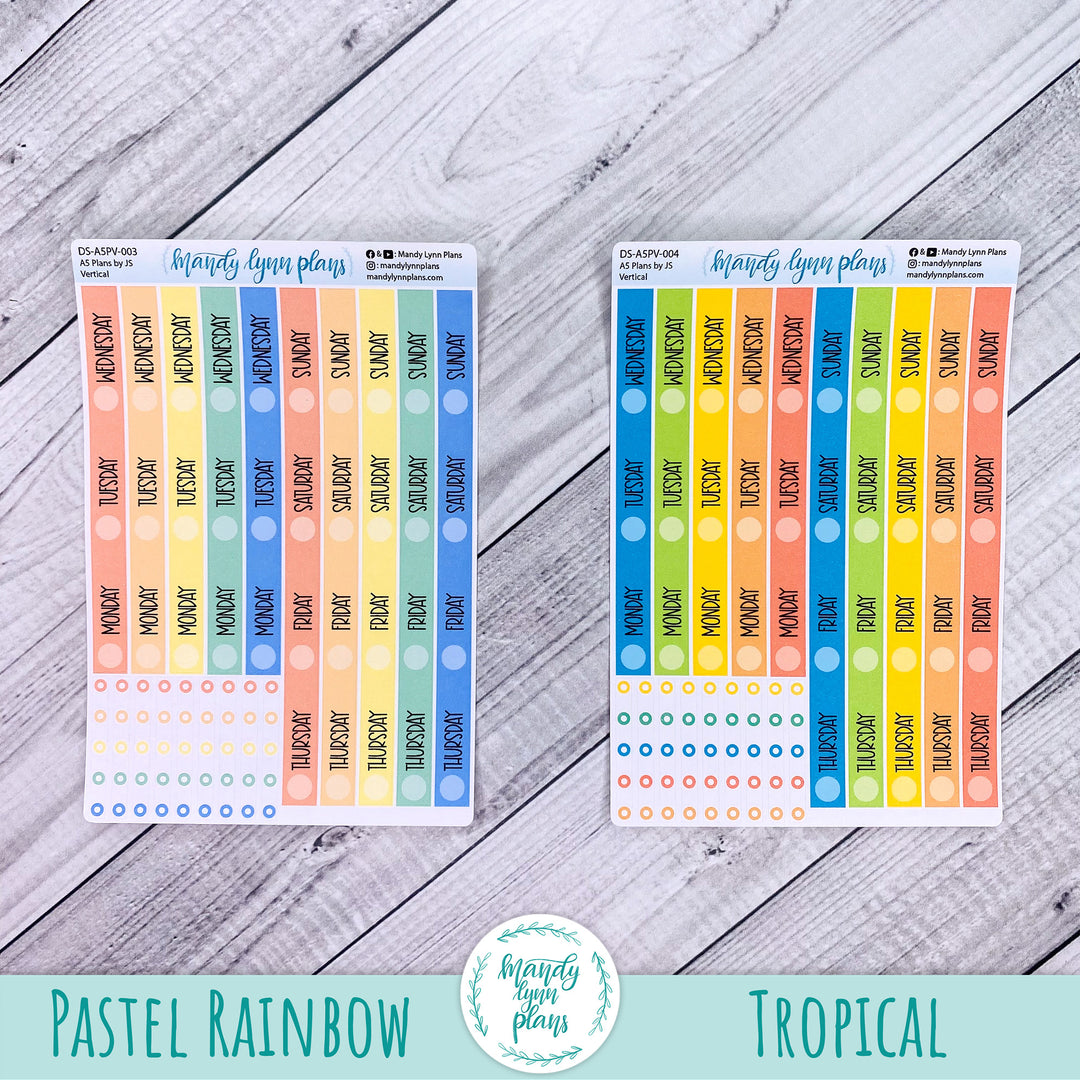 Horizontal and Vertical Plans by Just Scribble Weekly Date Cover Strips