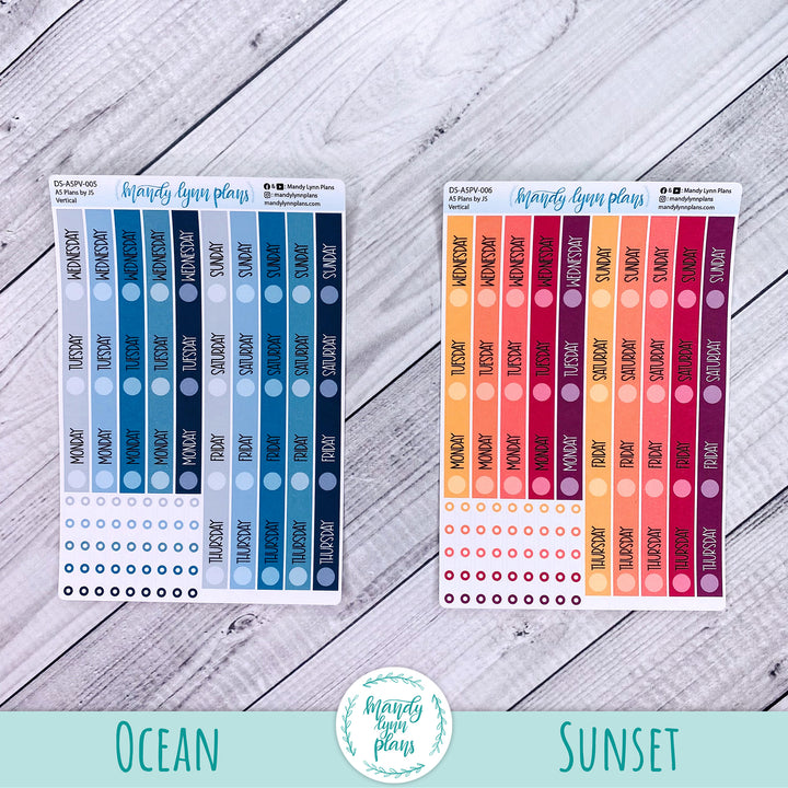 Horizontal and Vertical Plans by Just Scribble Weekly Date Cover Strips