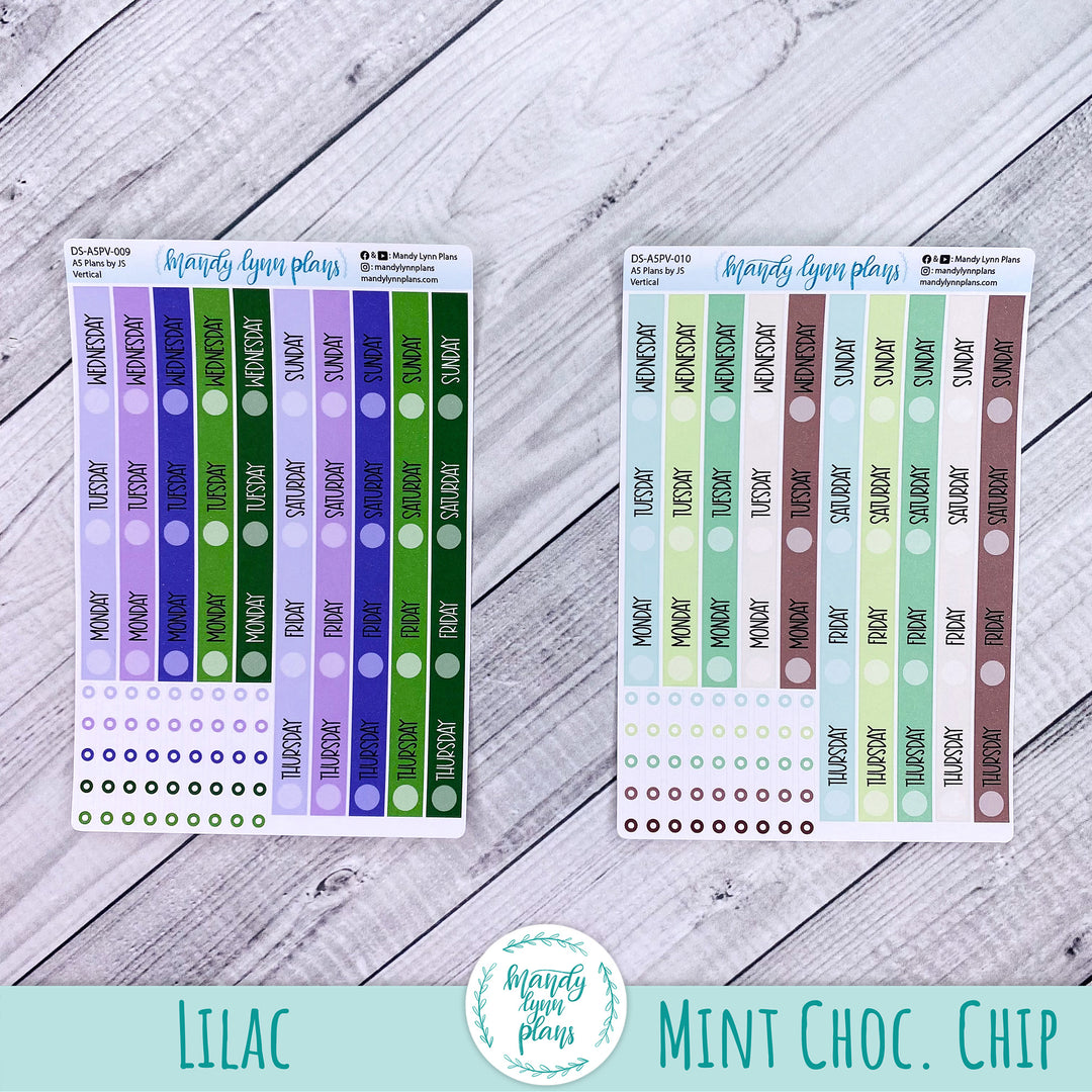 Horizontal and Vertical Plans by Just Scribble Weekly Date Cover Strips