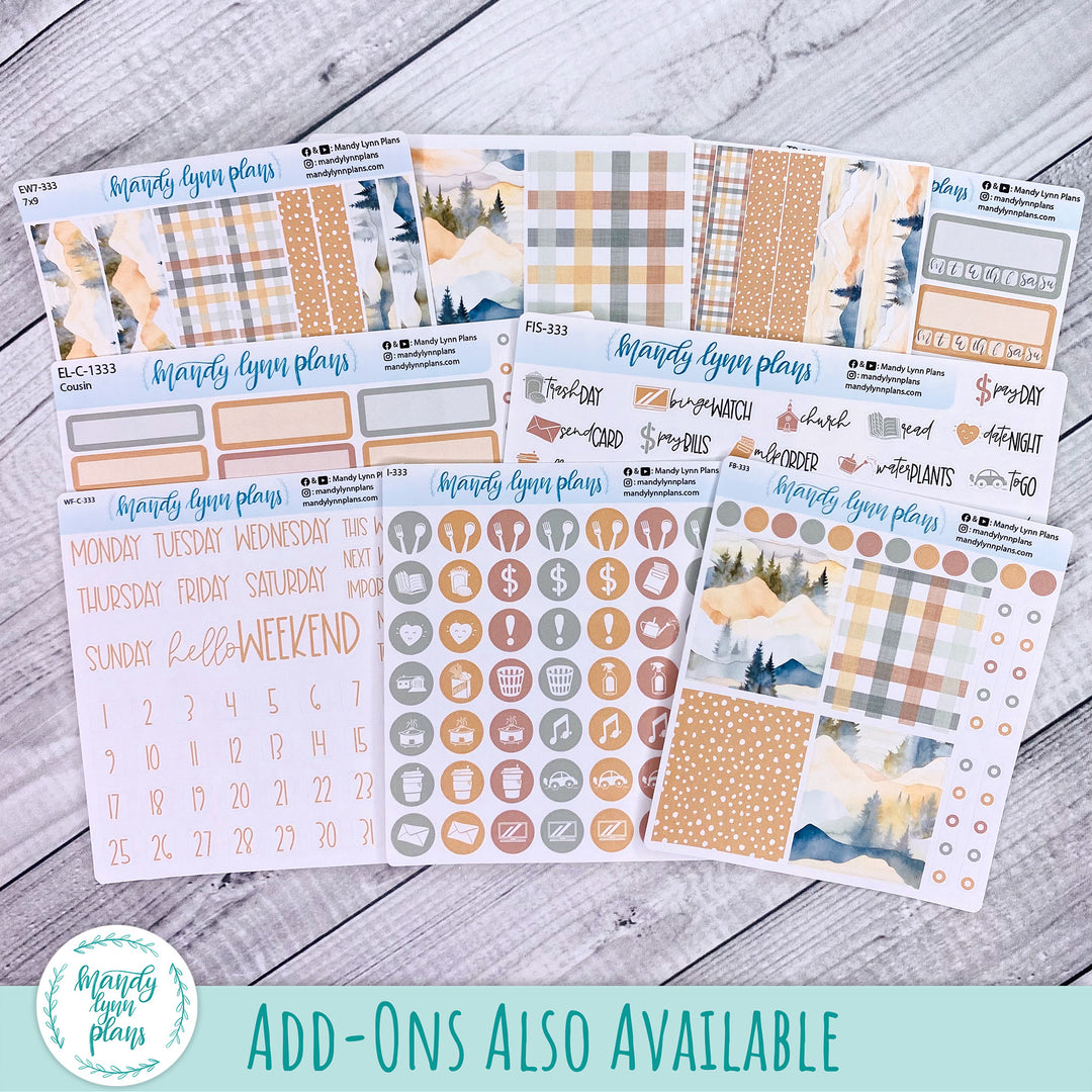 A5 Plans by Just Scribble Weekly Kit || Mountains || 333