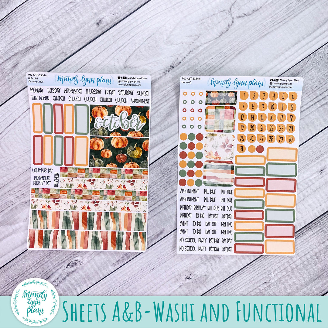 Hobonichi A6 October 2025 Monthly Kit || Harvest Harmony || MK-A6T-3334
