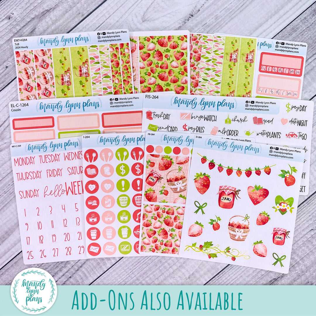 May A6 Hobonichi Dashboard || Strawberry Patch || R-A6T-3264