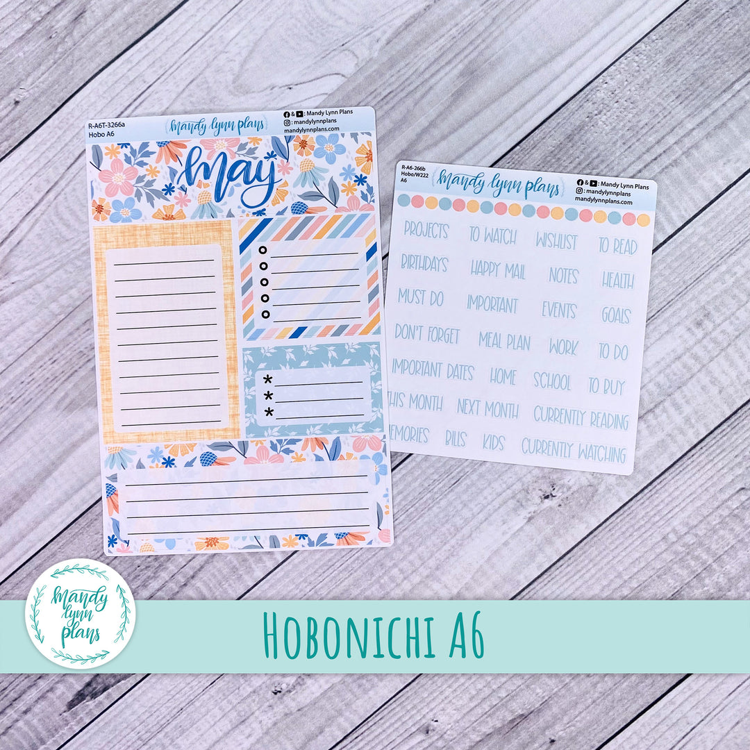 May A6 Hobonichi Dashboard || Spring Days || R-A6T-3266