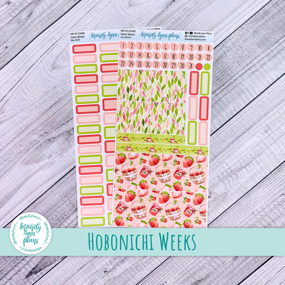 Any Month Hobonichi Weeks Monthly Kit || Strawberry Patch || MK-W-2264