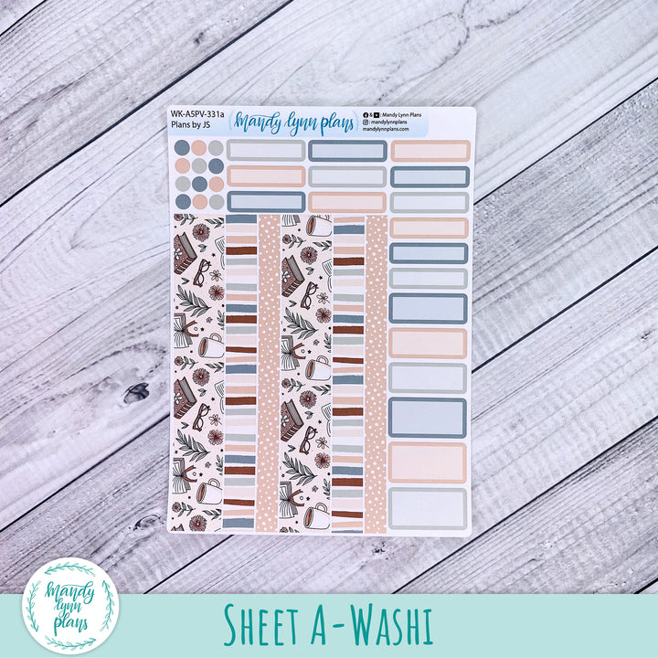 A5 Plans by Just Scribble Weekly Kit || Coffee and Books || 331