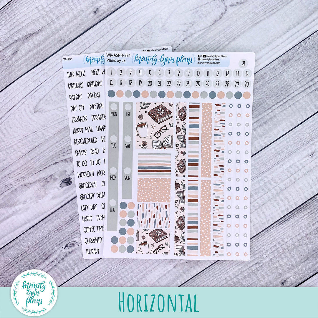 A5 Plans by Just Scribble Weekly Kit || Coffee and Books || 331