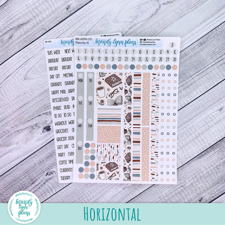 A5 Plans by Just Scribble Weekly Kit || Coffee and Books || 331