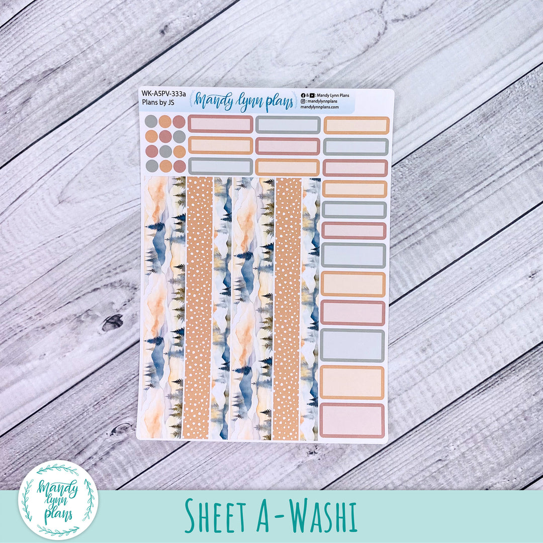 A5 Plans by Just Scribble Weekly Kit || Mountains || 333