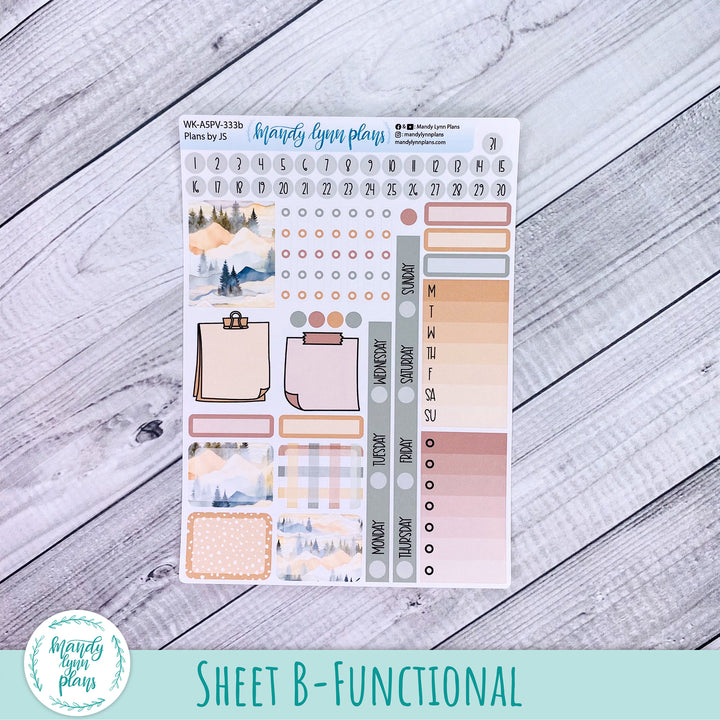 A5 Plans by Just Scribble Weekly Kit || Mountains || 333