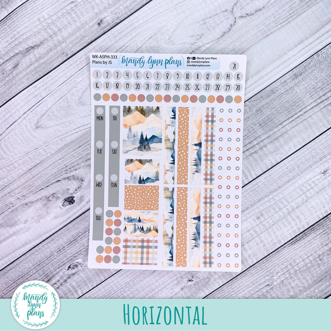 A5 Plans by Just Scribble Weekly Kit || Mountains || 333