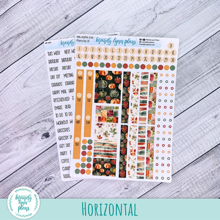 A5 Plans by Just Scribble Weekly Kit || Harvest Harmony || 334