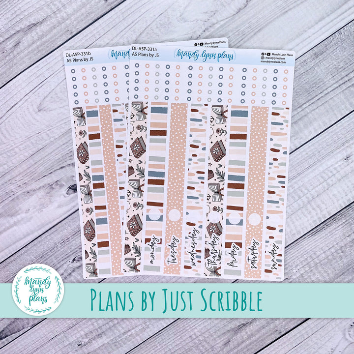 A5 Plans by Just Scribble Daily Kit || Coffee and Books || DL-A5P-331