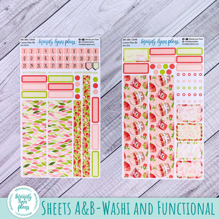 Any Month Common Planner Monthly Kit || Strawberry Patch || 264