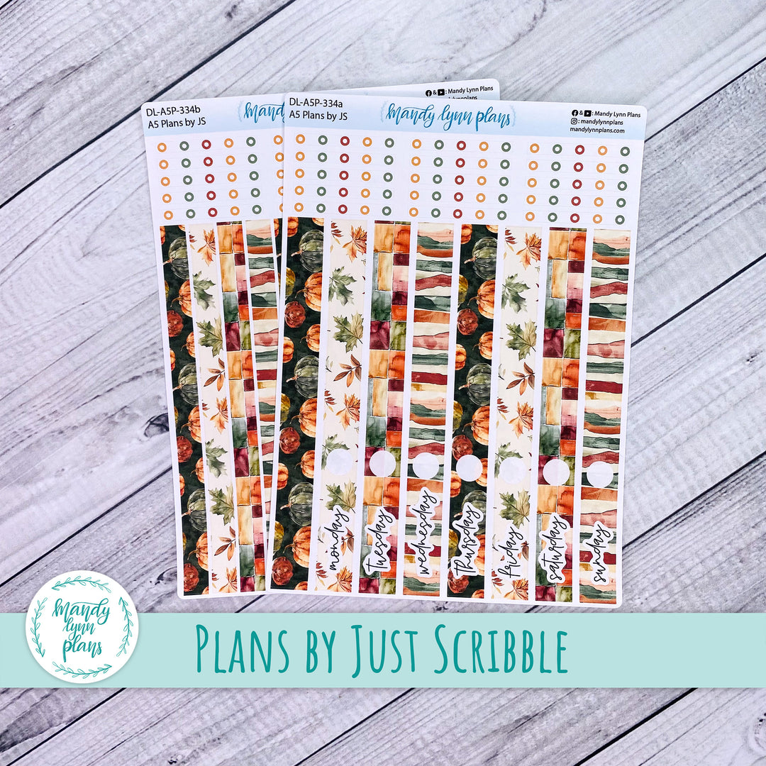 A5 Plans by Just Scribble Daily Kit || Harvest Harmony || DL-A5P-334