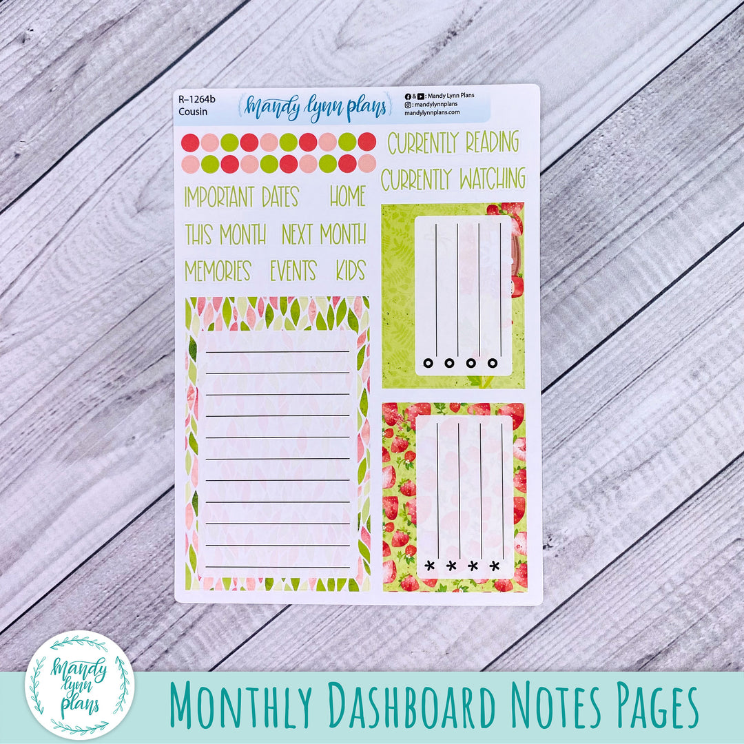 May Hobonichi Cousin Dashboard || Strawberry Patch || R-1264