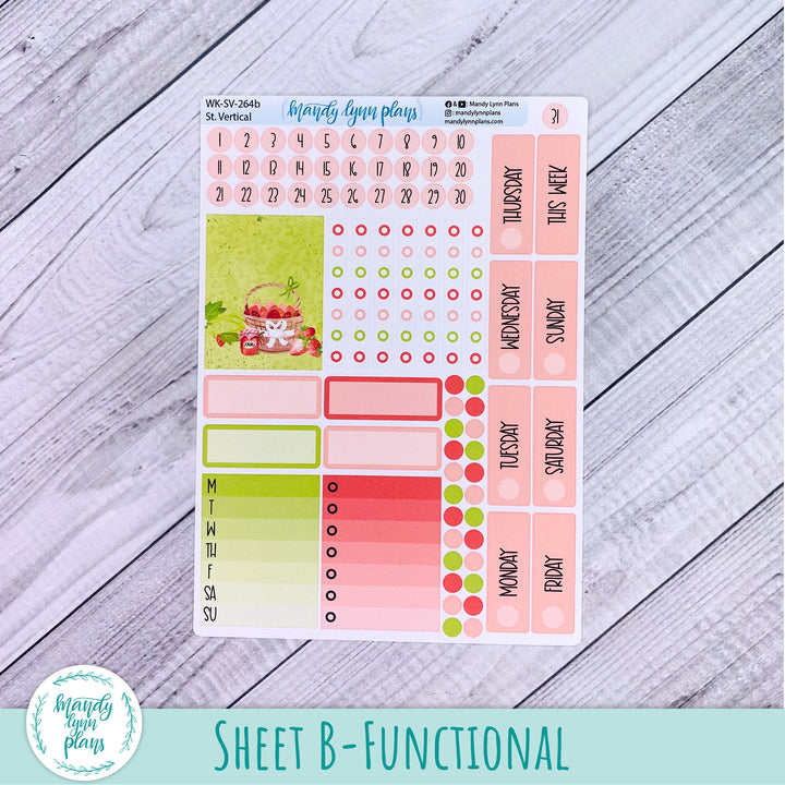 Standard Vertical Weekly Kit || Strawberry Patch || WK-SV-264