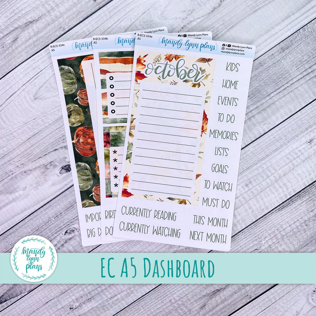 October EC A5 Dashboard Kit || Harvest Harmony || R-EC5-334