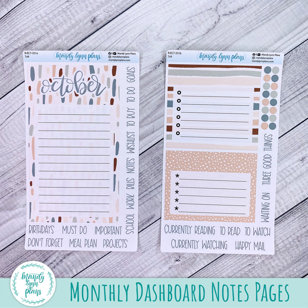 October EC 7x9 Dashboard Kit || Coffee and Books || R-EC7-331