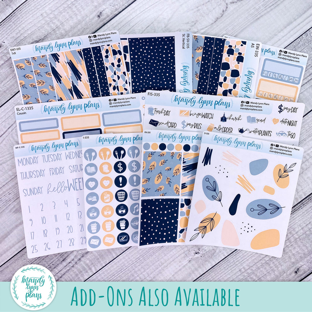 A5 Plans by Just Scribble Weekly Kit || Abstract Botanicals || 335