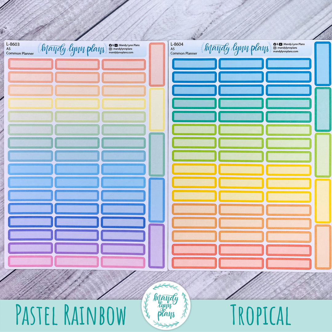 A5 Common Planner || Skinny Labels