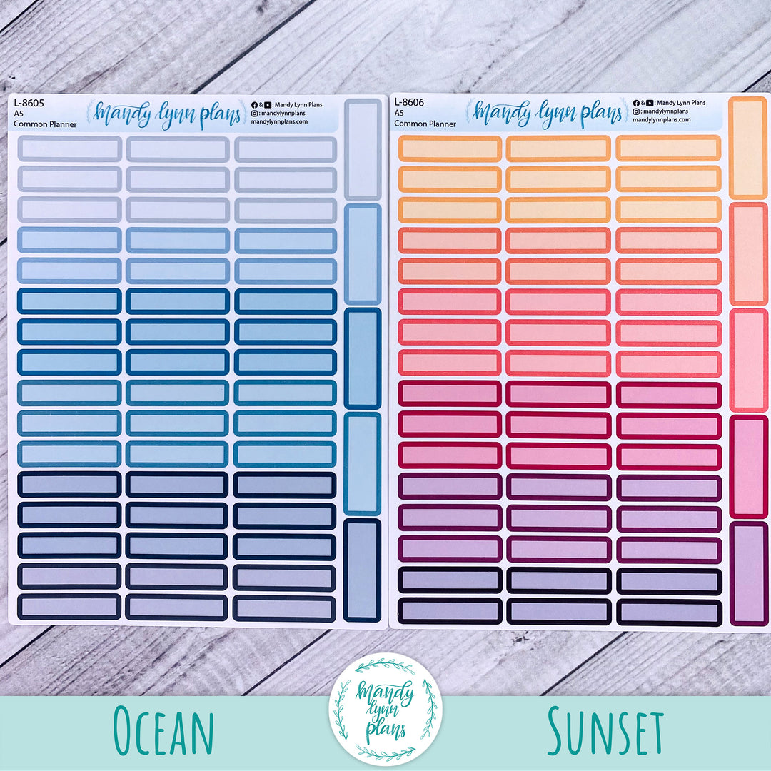 A5 Common Planner || Skinny Labels