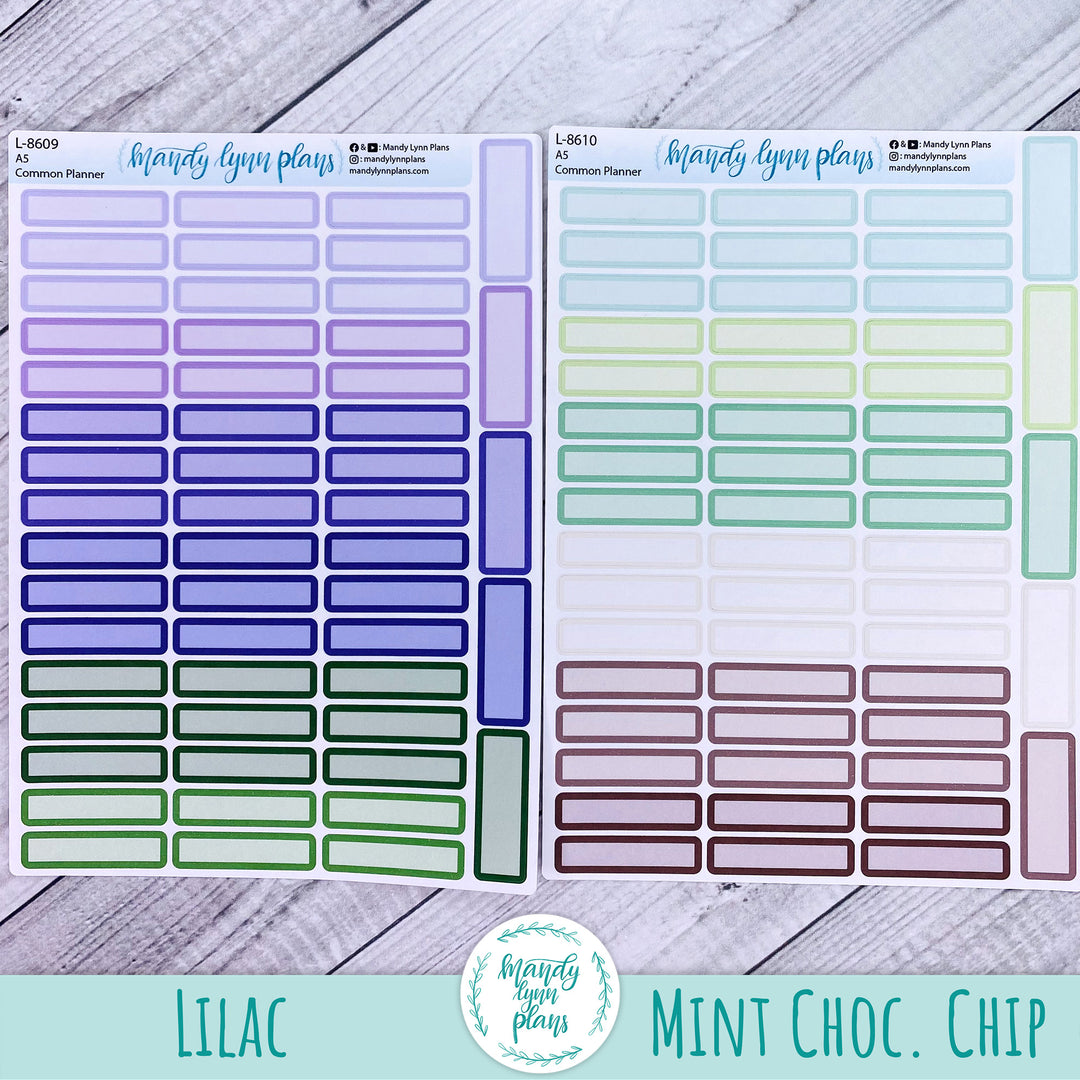 A5 Common Planner || Skinny Labels