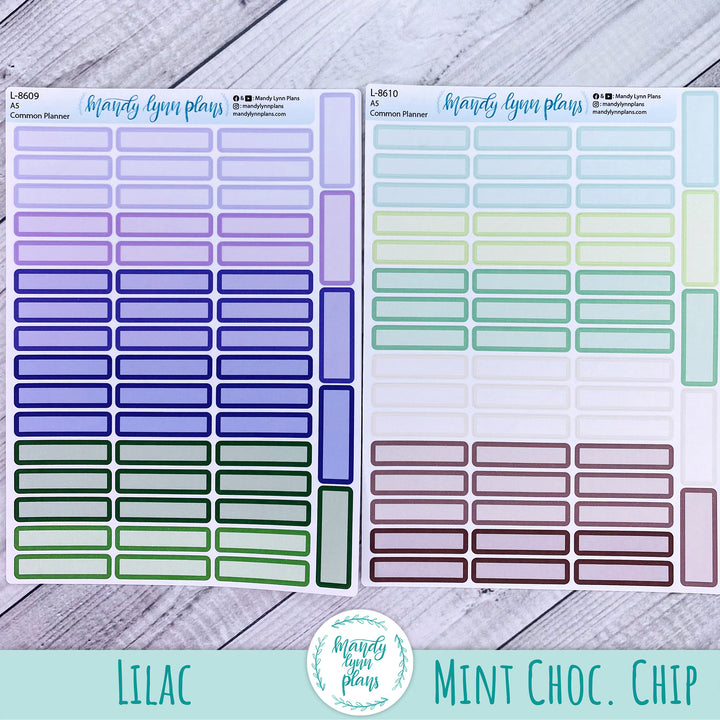 A5 Common Planner || Skinny Labels