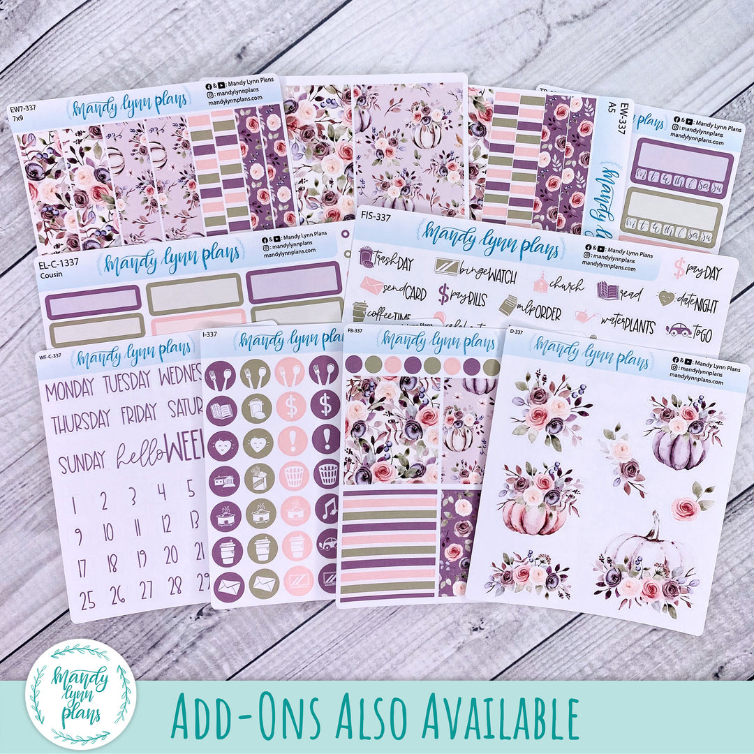 A5 Plans by Just Scribble Daily Kit || Autumn Floral || DL-A5P-337